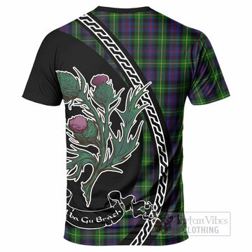 Farquharson Family Crest Tartan T-Shirt Alba Thistle Inspired