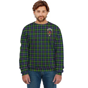 Farquharson Modern Tartan Sweatshirt with Family Crest
