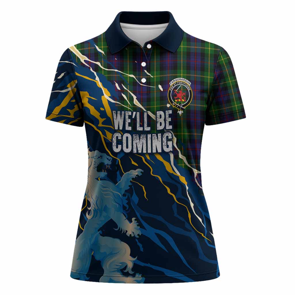 Farquharson Scotland Tartan Women Polo Shirt WC2026 Football - We'll Be Coming