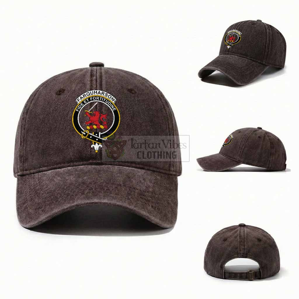 Farquharson Scottish Clan Crest Washed Baseball Cap