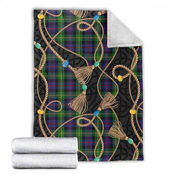 Farquharson Scottish Tartan Twisted Ropes Stylized Blanket X-Large 59 x 79 inches 150 x 200 cm - Tartan Vibes Clothing