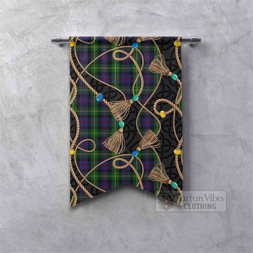 Farquharson Scottish Tartan Twisted Ropes Stylized Gonfalon