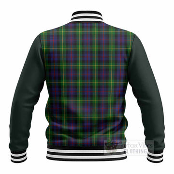 Farquharson Tartan Accent Baseball Jacket with Family Crest