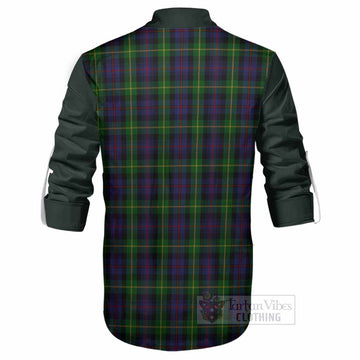 Farquharson Tartan Accent Ghillie Shirt with Family Crest
