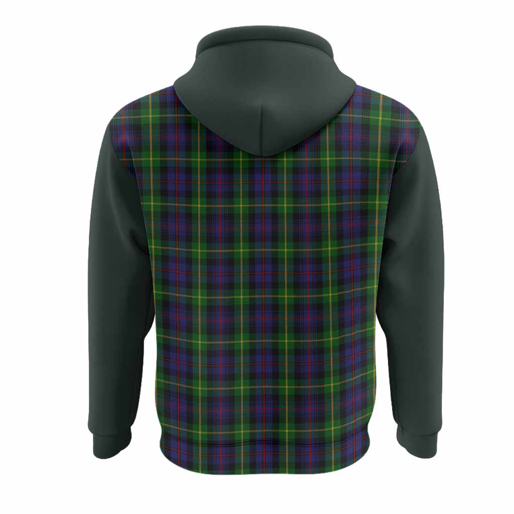Farquharson Tartan Accent Hoodie with Family Crest