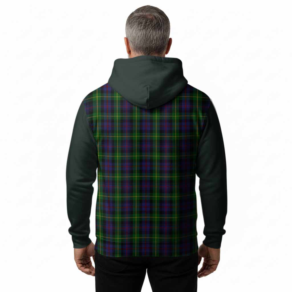 Farquharson Tartan Accent Hoodie with Family Crest