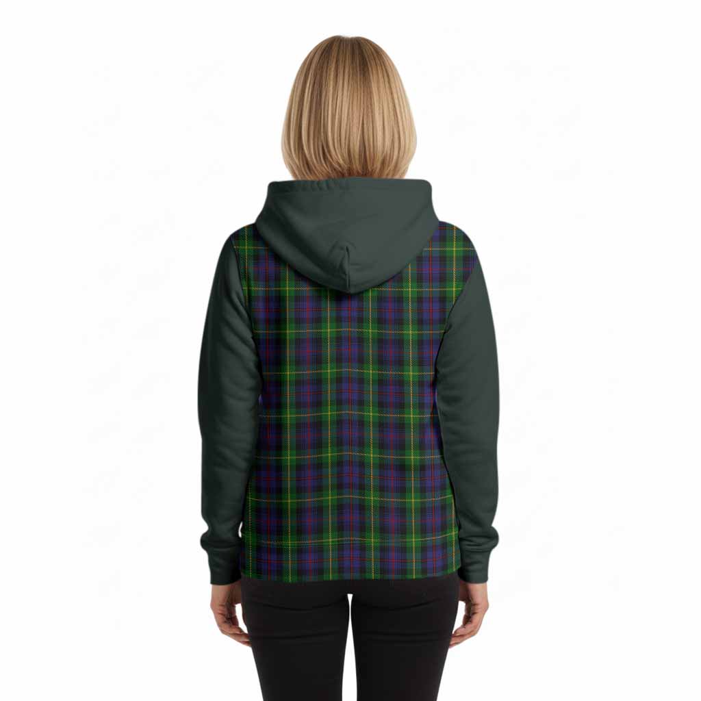 Farquharson Tartan Accent Hoodie with Family Crest