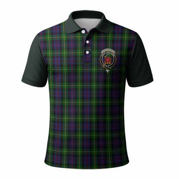 Farquharson Tartan Accent Polo Shirt with Family Crest