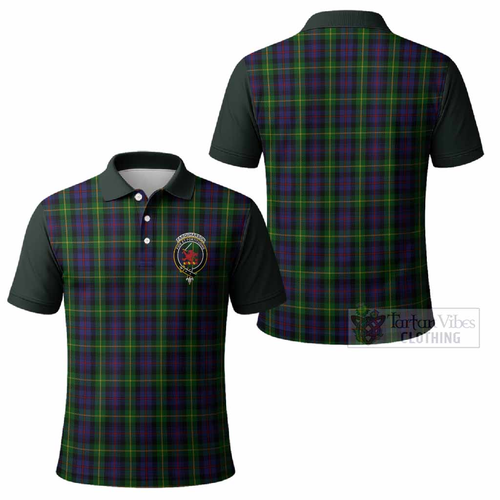 Farquharson Tartan Accent Polo Shirt with Family Crest