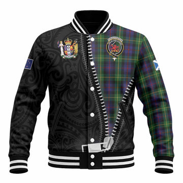 Farquharson Tartan Baseball Jacket New Zealand Pattern Unique Zipper Stylized