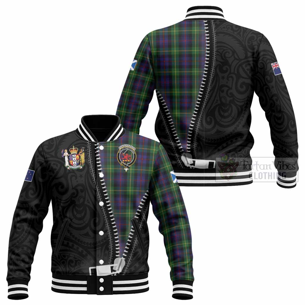 Farquharson Tartan Baseball Jacket New Zealand Pattern Unique Zipper Stylized