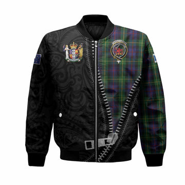 Farquharson Tartan Bomber Jacket New Zealand Pattern Unique Zipper Stylized
