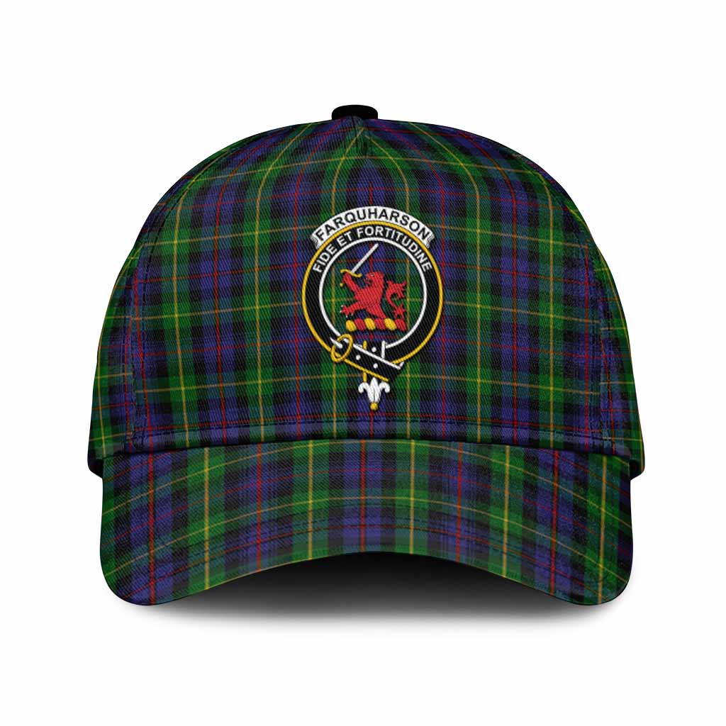 Farquharson Tartan Classic Cap with Family Crest