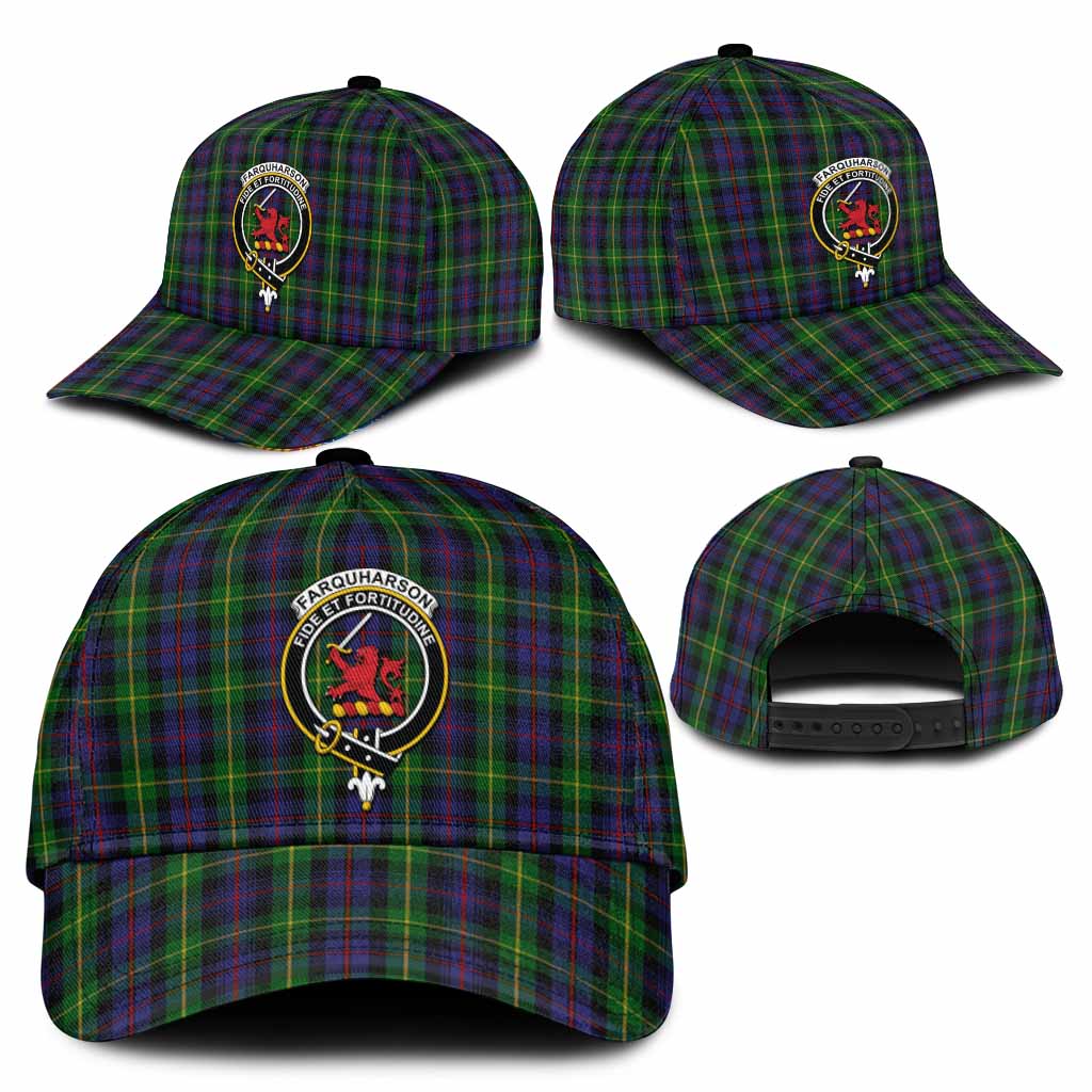 Farquharson Tartan Classic Cap with Family Crest