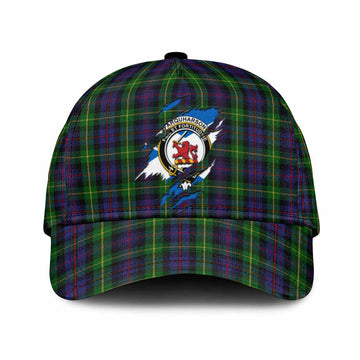 Farquharson Tartan Classic Cap with Family Crest In Me Style