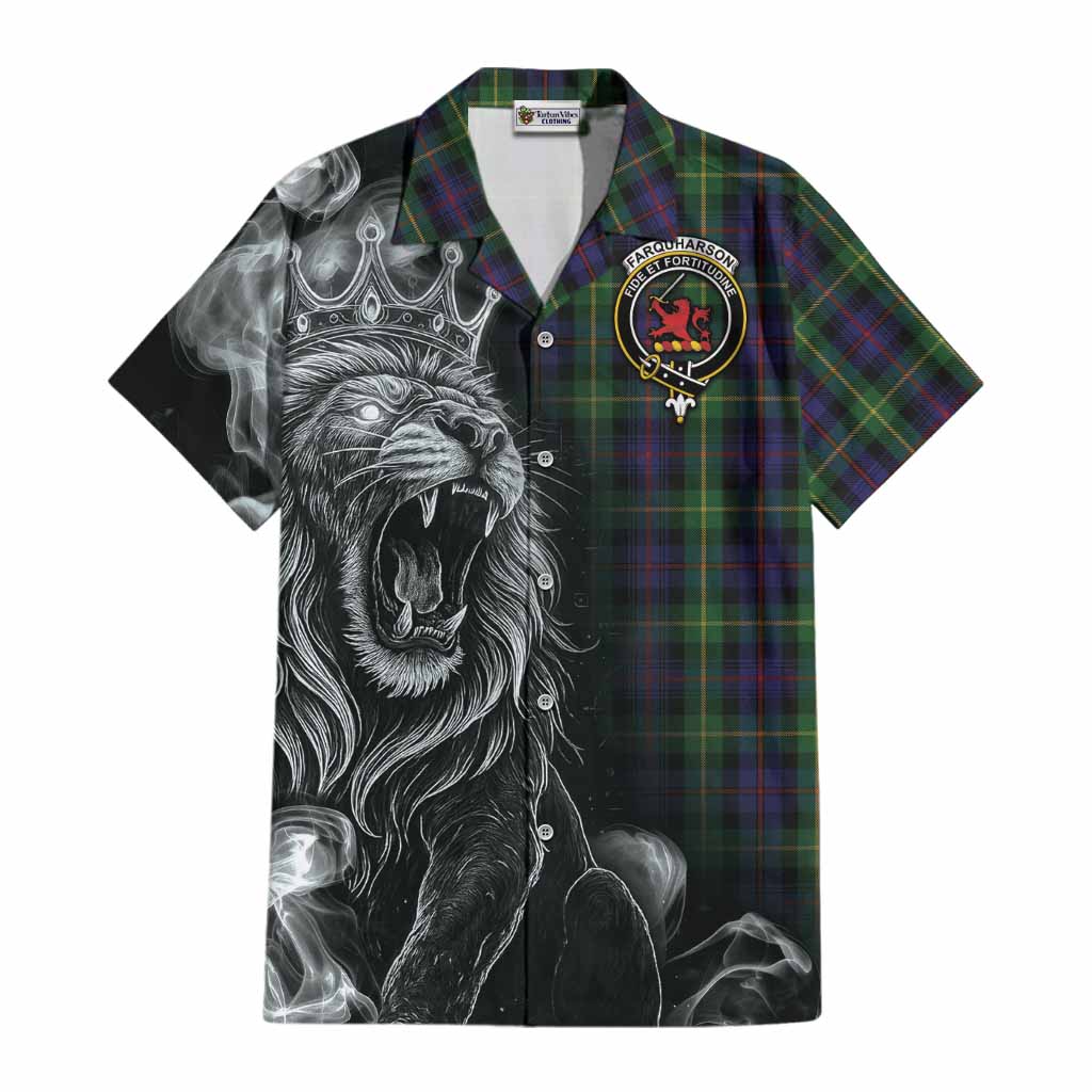 Farquharson Tartan Cotton Hawaiian Shirt Roaring Lion Heritage