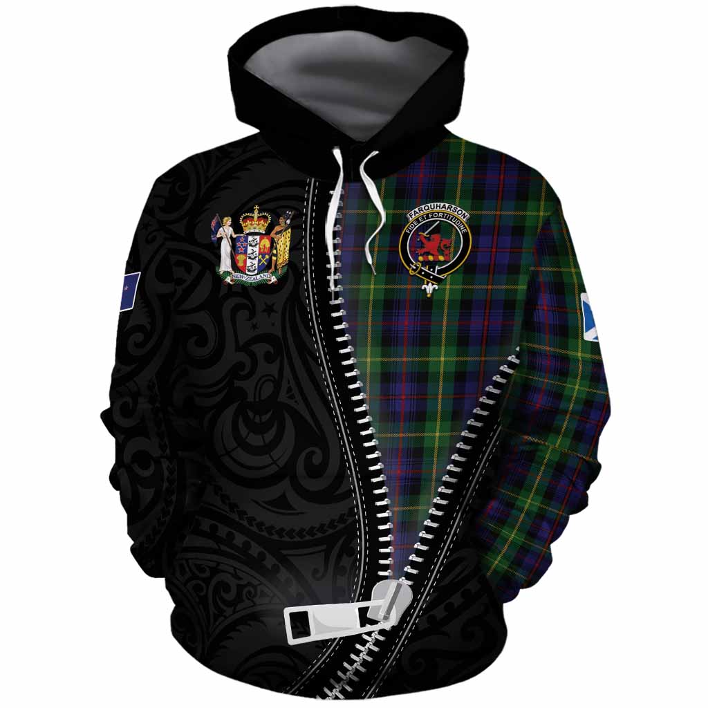 Farquharson Tartan Cotton Hoodie New Zealand Pattern Unique Zipper Stylized