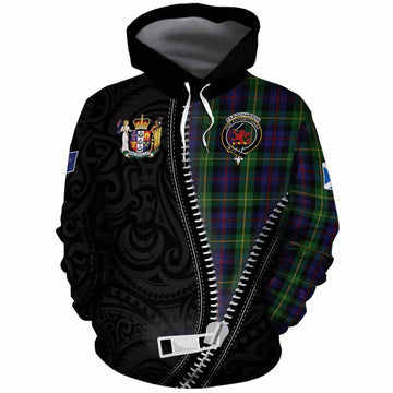 Farquharson Tartan Cotton Hoodie New Zealand Pattern Unique Zipper Stylized