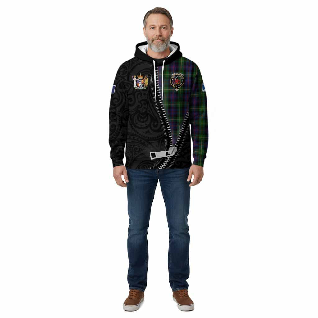 Farquharson Tartan Cotton Hoodie New Zealand Pattern Unique Zipper Stylized