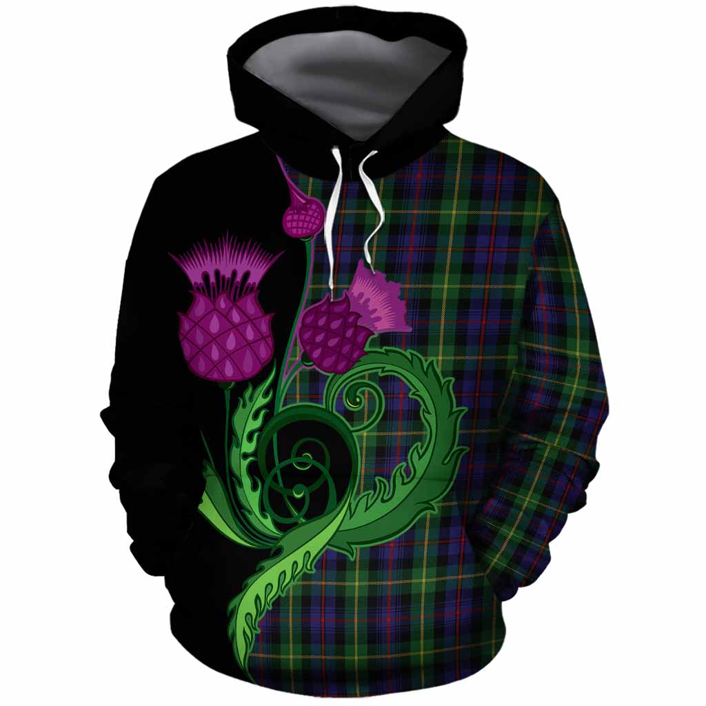 Farquharson Tartan Cotton Hoodie Traditional Scottish Thistle