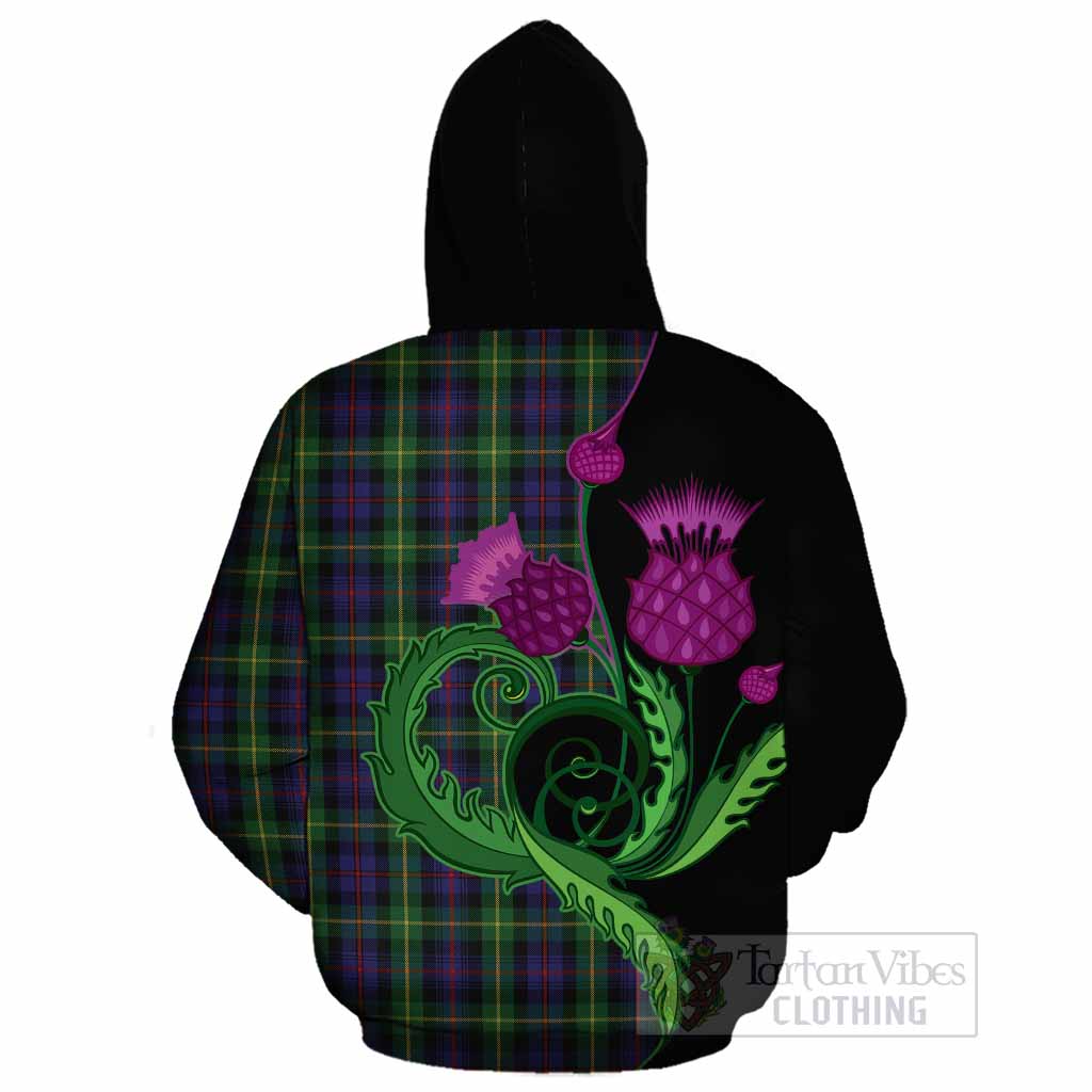 Farquharson Tartan Cotton Hoodie Traditional Scottish Thistle