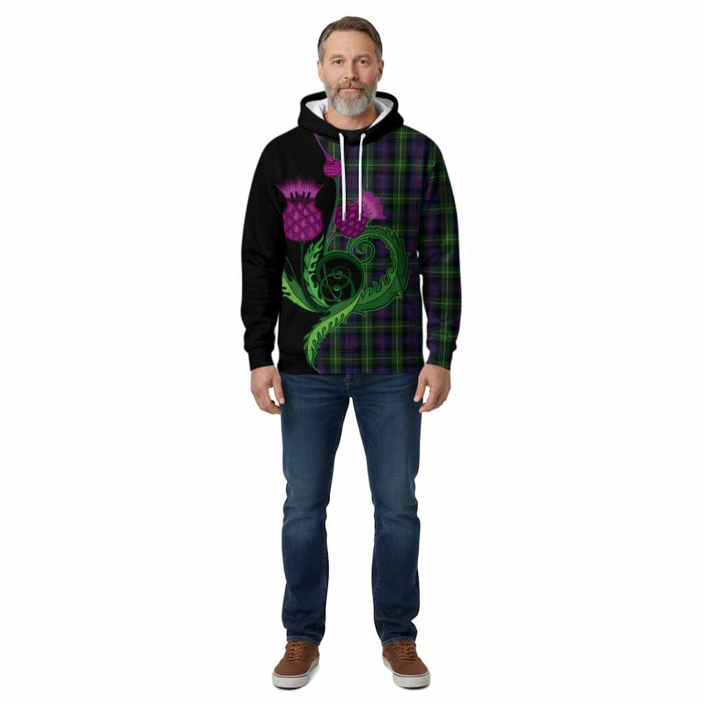 Farquharson Tartan Cotton Hoodie Traditional Scottish Thistle
