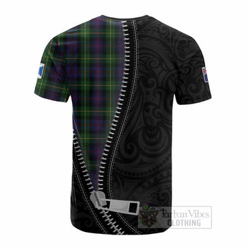 Farquharson Tartan Cotton T-shirt New Zealand Pattern Unique Zipper Stylized