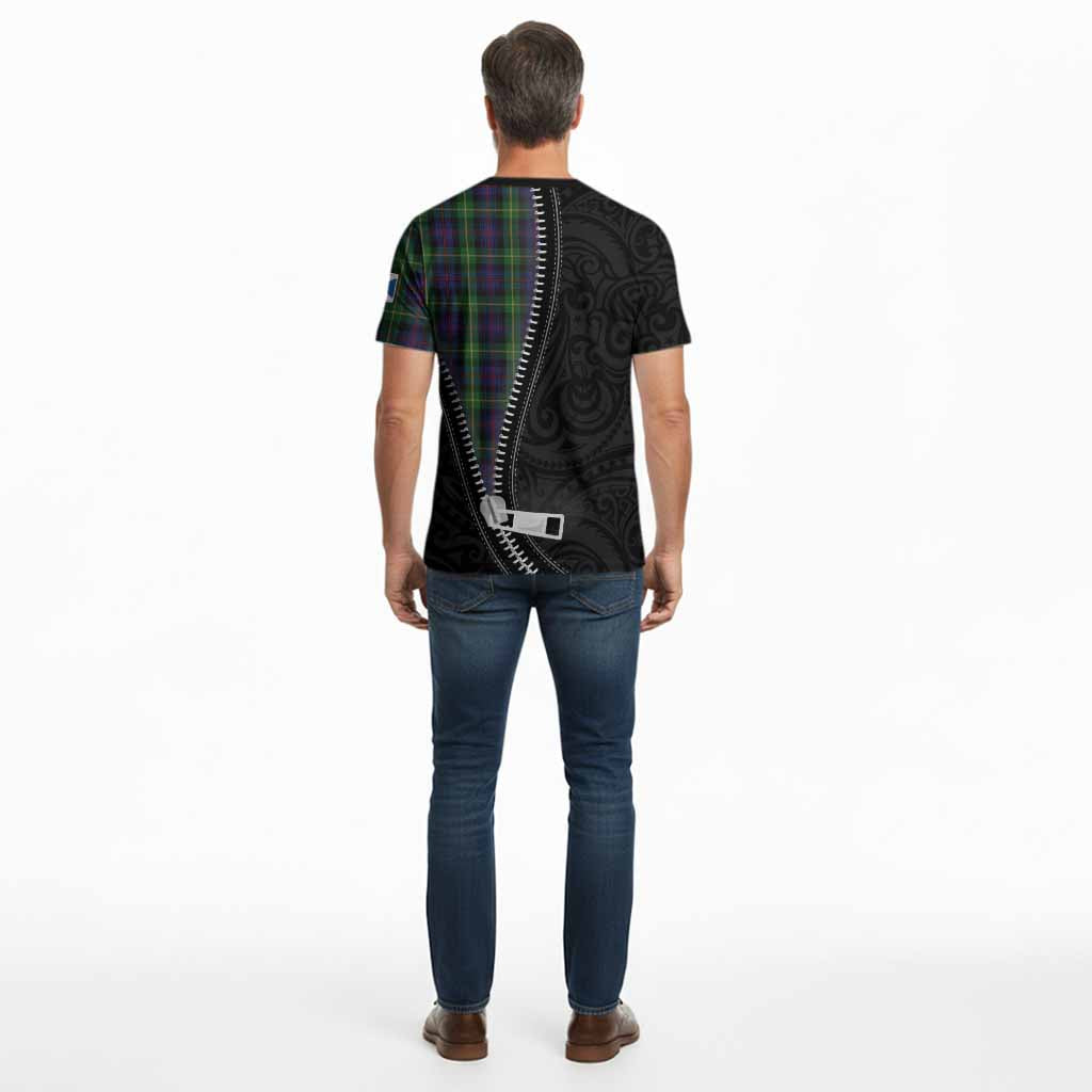 Farquharson Tartan Cotton T-shirt New Zealand Pattern Unique Zipper Stylized