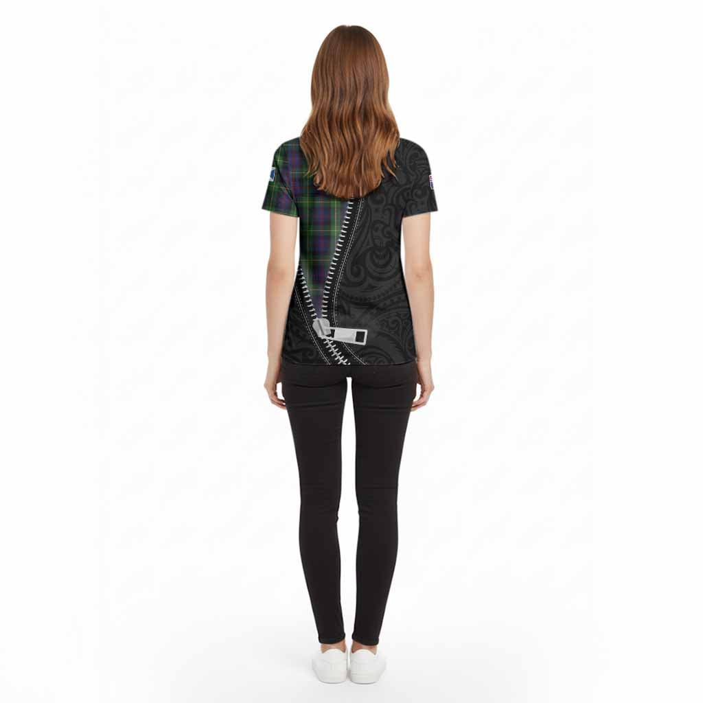Farquharson Tartan Cotton T-shirt New Zealand Pattern Unique Zipper Stylized