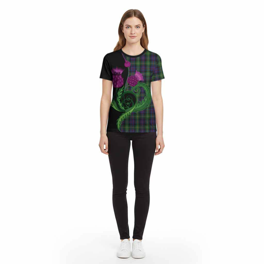 Farquharson Tartan Cotton T-shirt Traditional Scottish Thistle