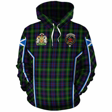 Farquharson Tartan Crest Cotton Hoodie Scotland Coat of Arm Flag Style