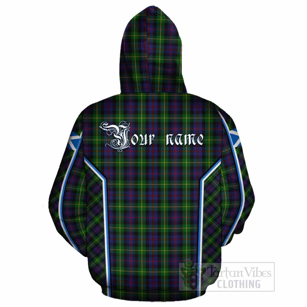 Farquharson Tartan Crest Cotton Hoodie Scotland Coat of Arm Flag Style - Tartan Vibes Clothing