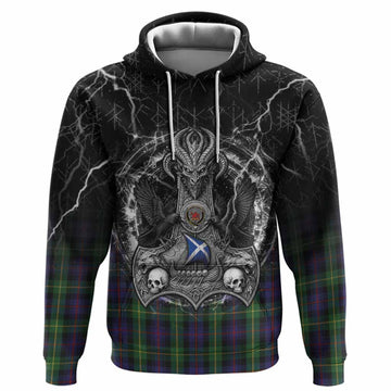 Farquharson Tartan Crest Hoodie Celtic Odin's Raven Legacy
