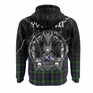 Farquharson Tartan Crest Hoodie Celtic Odin's Raven Legacy