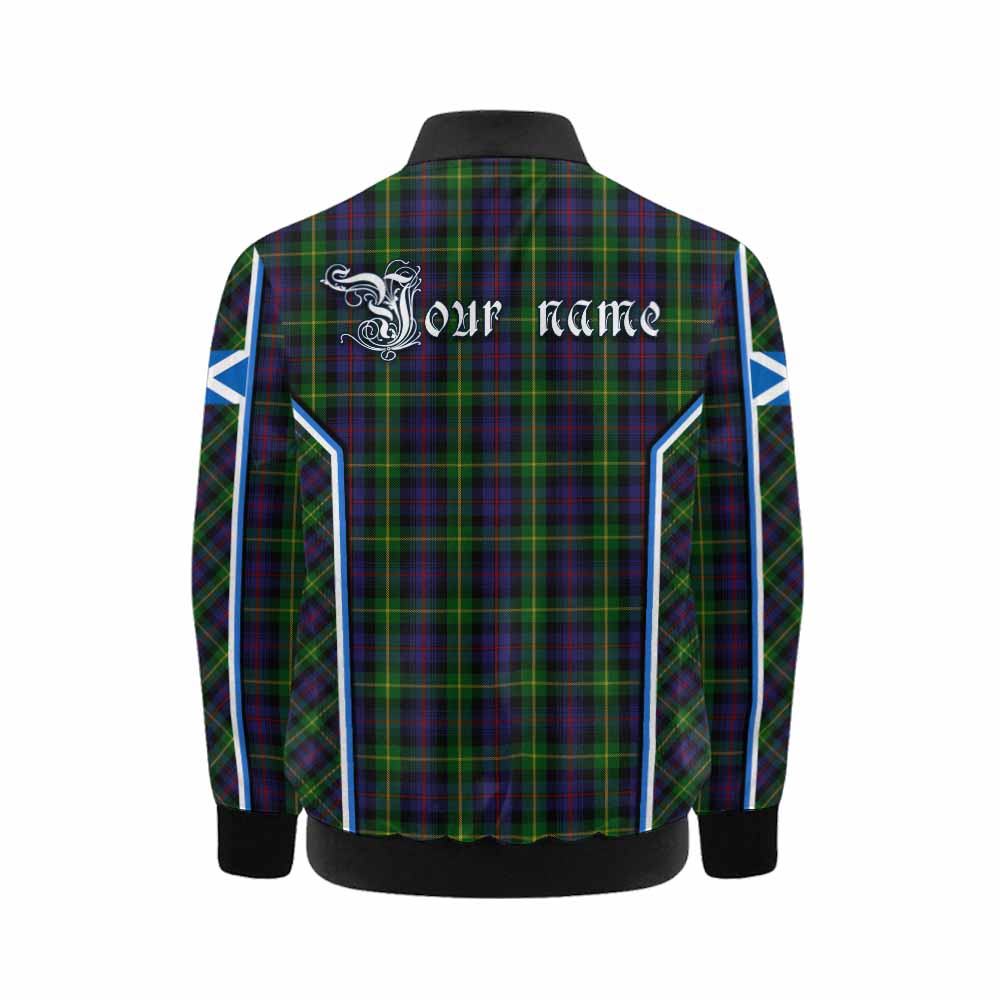 Farquharson Tartan Crest Kid Bomber Jacket Scotland Coat of Arm Flag Style - Tartan Vibes Clothing