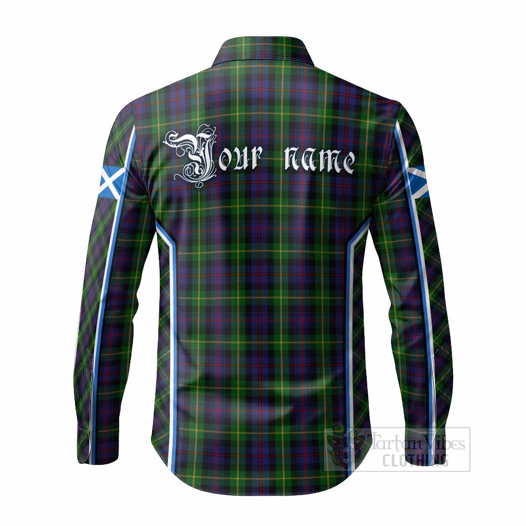 Farquharson Tartan Crest Long Sleeve Button Shirts Scotland Coat of Arm Flag Style - Tartan Vibes Clothing