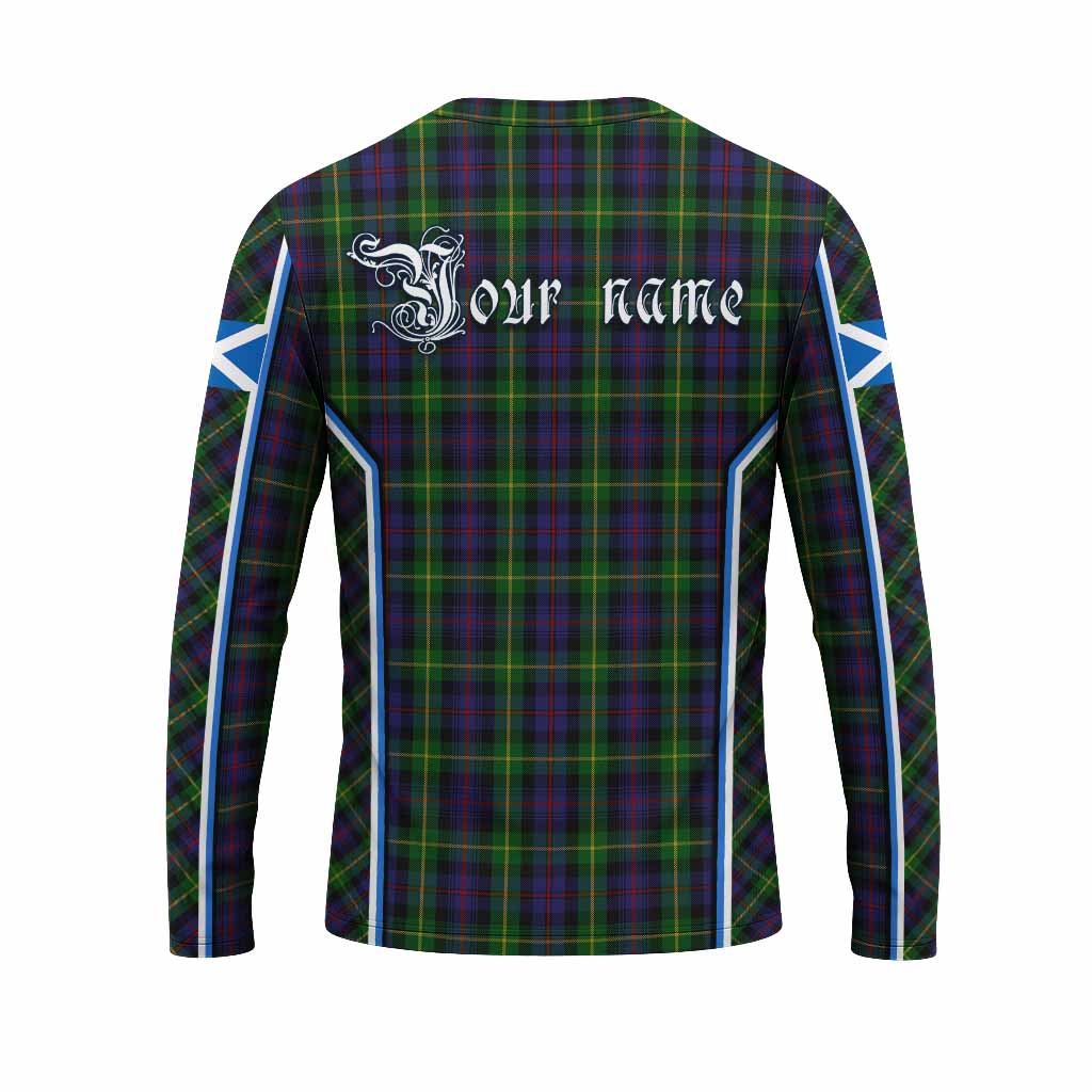 Farquharson Tartan Crest Long Sleeve T-Shirt Scotland Coat of Arm Flag Style - Tartan Vibes Clothing