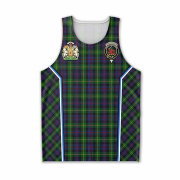 Farquharson Tartan Crest Men Tank Top Scotland Coat of Arm Flag Style