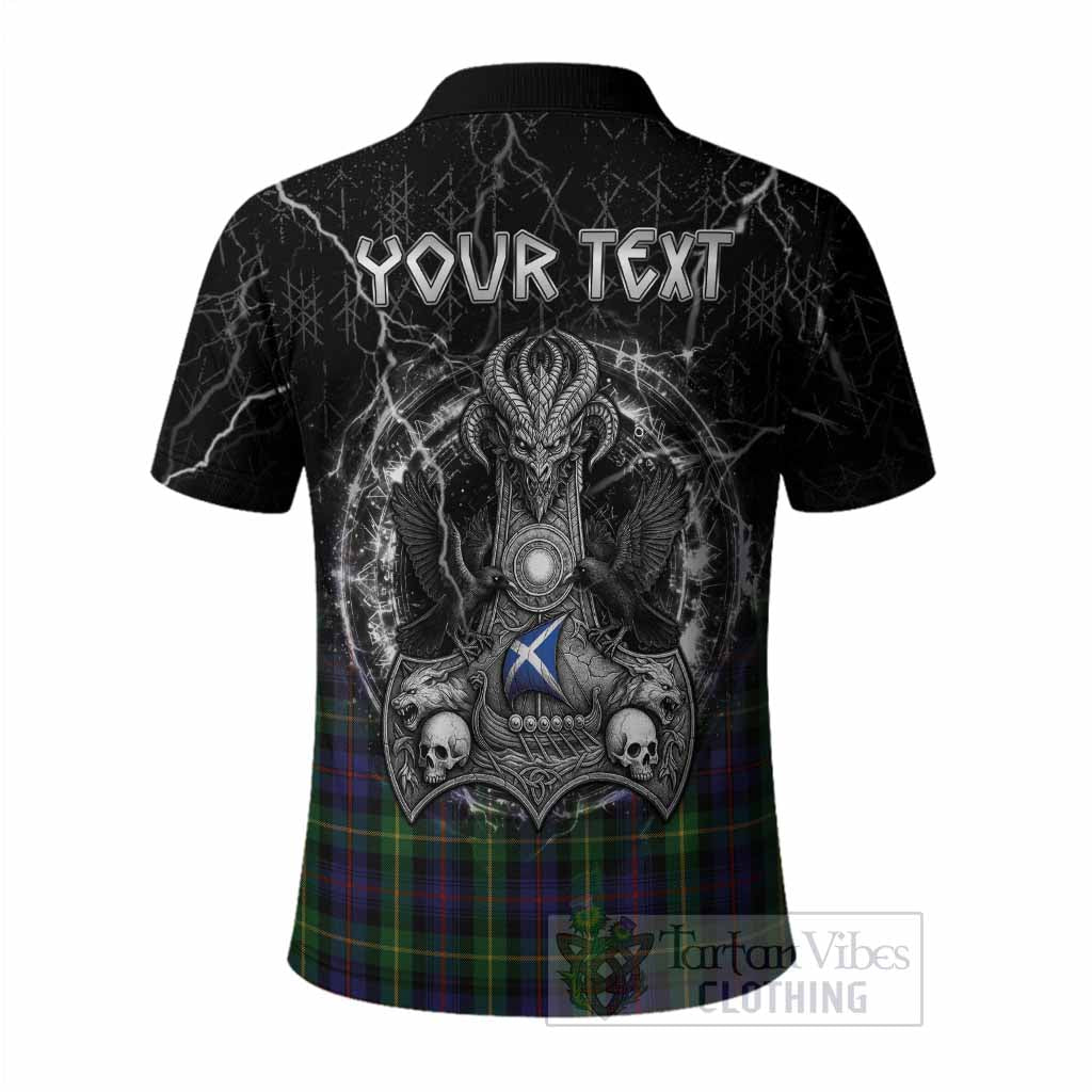 Farquharson Tartan Crest Polo Shirt Celtic Odin's Raven Legacy