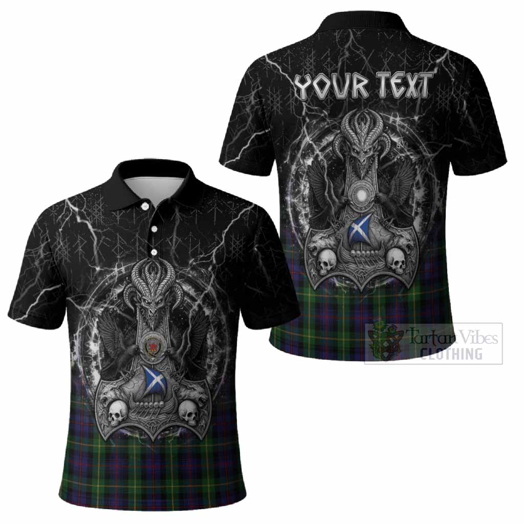 Farquharson Tartan Crest Polo Shirt Celtic Odin's Raven Legacy