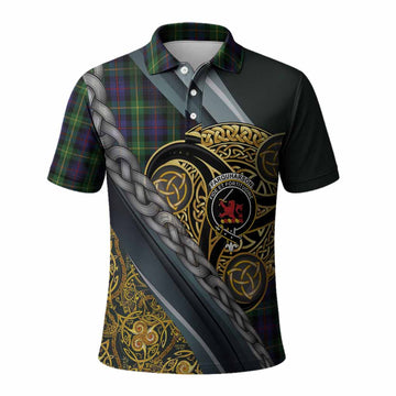 Farquharson Tartan Crest Polo Shirt Scottish Triskele Celtic