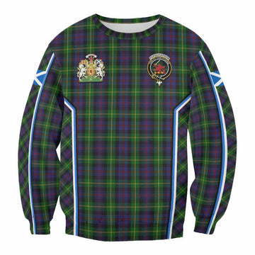 Farquharson Tartan Crest Sweatshirt Scotland Coat of Arm Flag Style