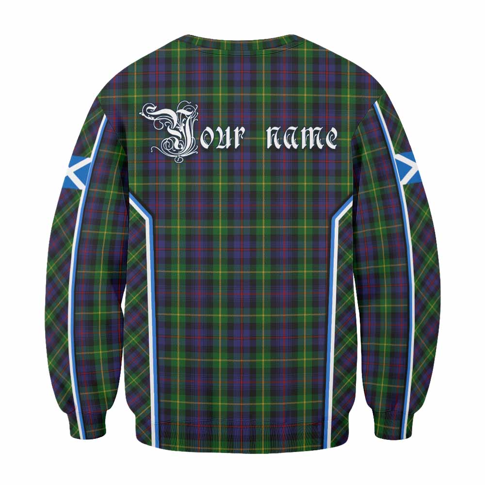 Farquharson Tartan Crest Sweatshirt Scotland Coat of Arm Flag Style - Tartan Vibes Clothing