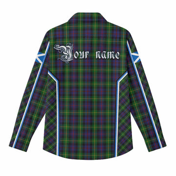 Farquharson Tartan Crest Women Casual Shirt Scotland Coat of Arm Flag Style - Tartan Vibes Clothing