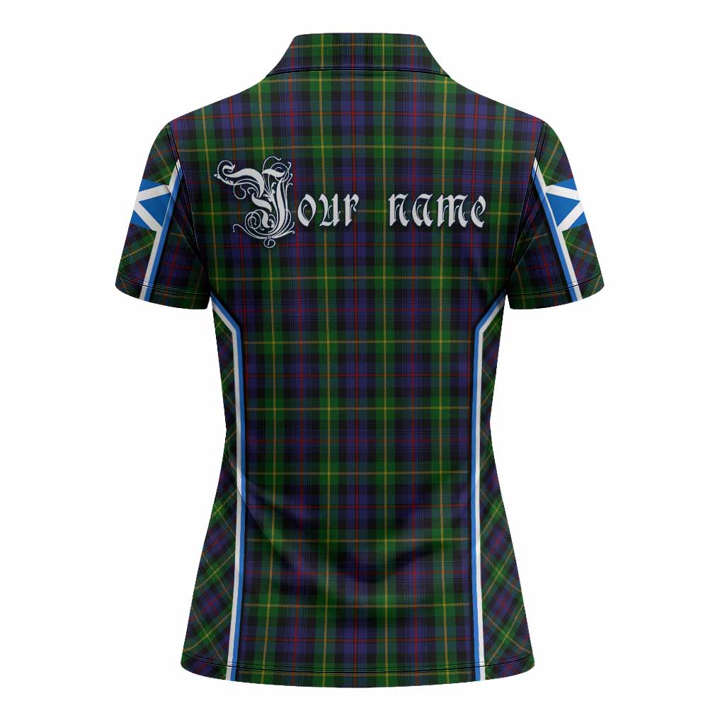 Farquharson Tartan Crest Women's Polo Shirt Scotland Coat of Arm Flag Style - Tartan Vibes Clothing
