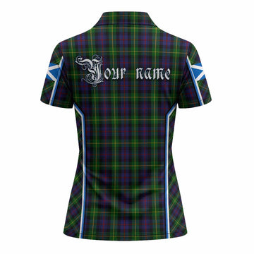 Farquharson Tartan Crest Women's Polo Shirt Scotland Coat of Arm Flag Style