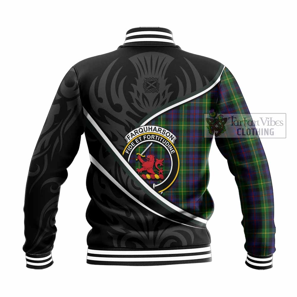 Farquharson Tartan Family Crest Baseball Jacket Celtic Scottish Thistle Floral - Tartan Vibes Clothing