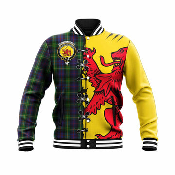 Farquharson Tartan Family Crest Baseball Jacket Lion Rampant Honor - Tartan Vibes Clothing