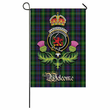 Farquharson Tartan Family Crest Garden Flag Royal Thistle Welcome Style
