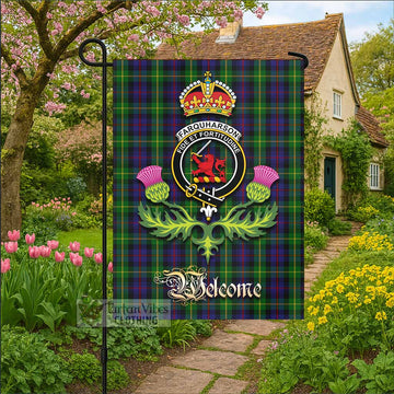 Farquharson Tartan Family Crest Garden Flag Royal Thistle Welcome Style